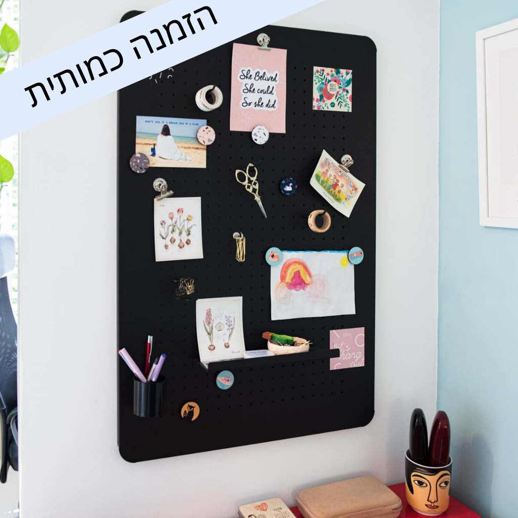 לוח מודעות מגנטי | Peg board X-Large | פגבורד | לוח מחורר ענק | Eina